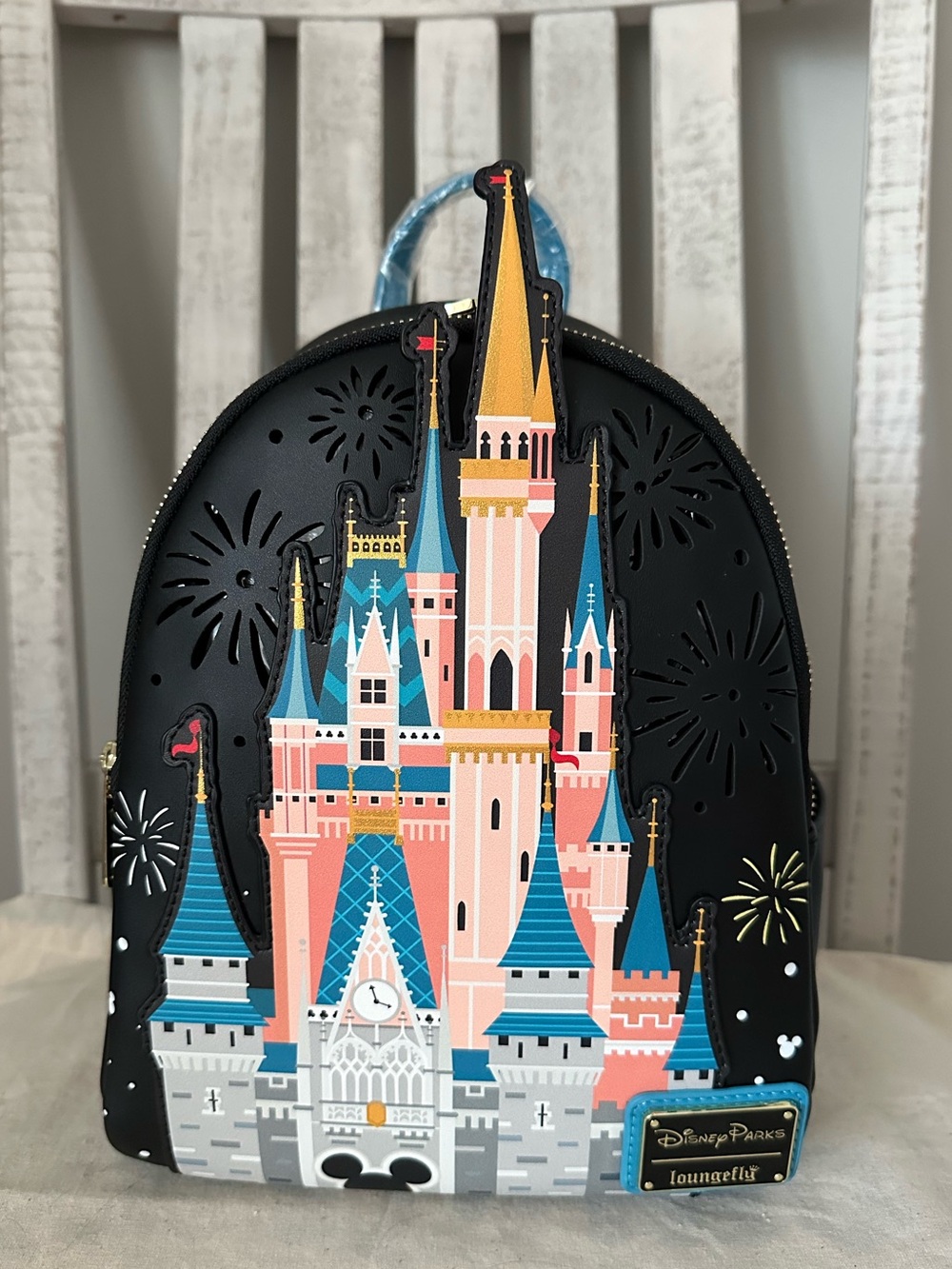 Disney Parks Loungefly Cinderella Castle Light-Up Mini Backpack
